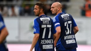 Zwei Oberösterreicher, die beim WAC offensichtlich keinen Schmerz kennen: Renner und Wimmer.