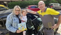 Das kleine Mädchen überstand den Vorfall unbeschadet. Retter Johann Heigl war rasch zur Stelle.