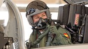 Kronprinzessin Leonor bewies im Cockpit eines Kampfjets echte Nerven.