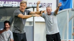 Im Jänner mussten Austria Klagenfurts Coach Rold Landerl und Assistent Guido Frank (re.) gehen.