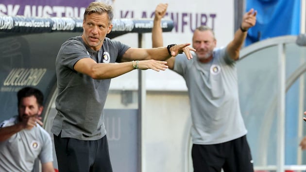 Im Jänner mussten Austria Klagenfurts Coach Rold Landerl und Assistent Guido Frank (re.) gehen.