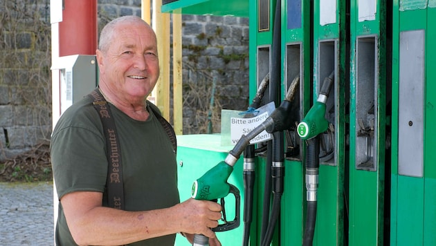 Leo Anzinger (74) betreibt die Tankstelle in Windhaag bei Freistadt (OÖ).