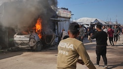 Auswirkungen eines israelischen Luftangriffs im Gazastreifen am Mittwoch