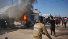 Auswirkungen eines israelischen Luftangriffs im Gazastreifen am Mittwoch