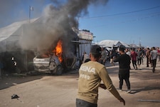 Auswirkungen eines israelischen Luftangriffs im Gazastreifen am Mittwoch