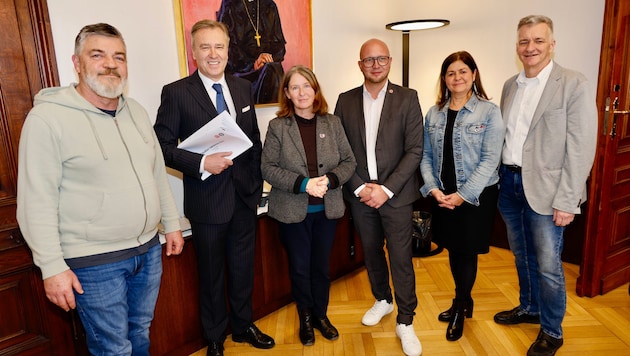 Haben sich zu unzähligen Gesprächsrunden getroffen: Karl Dreisiebner (Grüne), Sturm-Präsident ...