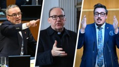 Bischof Glettler (Mitte) hat mit seiner Predigt die FPÖ verärgert.