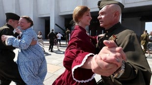 Tanzproben vor dem 81. Jahrestag des Sieges der Sowjetunion über Nazi-Deutschland in Moskau