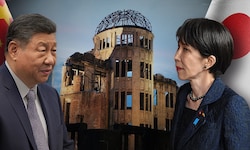 Chinas Staatspräsident Xi Jinping und Japans Premierministerin Sanae Takaichi: Im Hintergrund ...