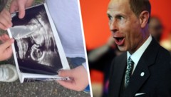 Royaler Tritt ins Protokoll: Das Baby auf dem Ultraschallbild kickt Prinz Edward frech auf Platz ...