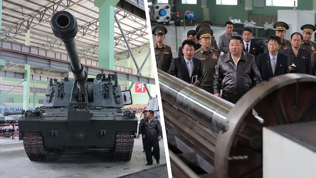 Nordkorea wird ein neues Artilleriesystem an der Grenze zu Südkorea stationieren. Kim Jong Un ...