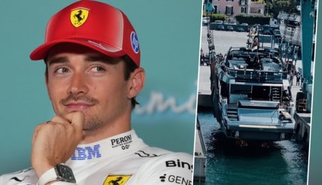 Ferrari-Pilot Charles Leclerc freut sich über seine neue Luxus-Yacht