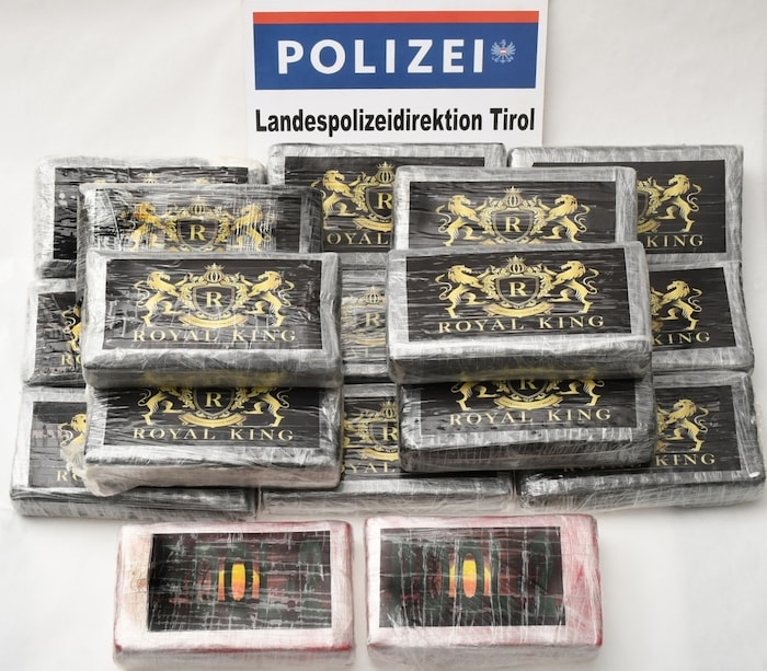 Das abgepackte und sichergestellte Kokain