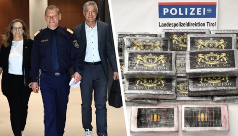 LKA Tirol-Chefin Katja Tersch, Landespolizeidirektor Helmut Tomac und der Chef der Innsbrucker ...