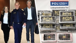 LKA Tirol-Chefin Katja Tersch, Landespolizeidirektor Helmut Tomac und der Chef der Innsbrucker ...