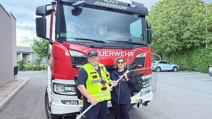 Einsatz der Feuerwehr gemeinsam mit der Amtstierärztin.