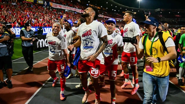 Der Jubel bei Panama über die fixierte WM-Qualifikation war riesig.