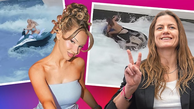 2020 sorgte Rapperin Shirin David mit ihrer wilden Jetski-Fahrt im Musikvideo zu „Hoes Up G’s ...