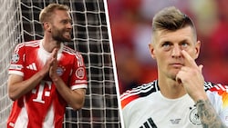 Toni Kroos (rechts) hat sich zum Vertragspoker um Konrad Laimer zu Wort gemeldet.