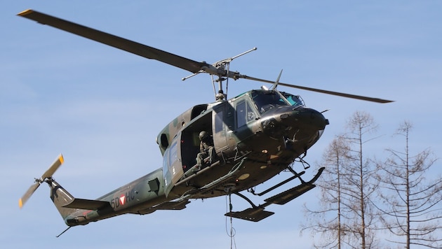 Die „Agusta Bell“ war einen Tag lang am Berg streng bewacht worden.