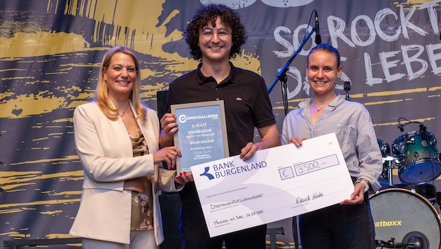 Daniela Winkler (li.) hatte Benjamin Gedeon 2025 zum zweiten Platz bei der Song- Challenge ...
