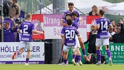 Nach dem 2:0 von Daniel Bares war der Jubel bei Austria Salzburg groß. 