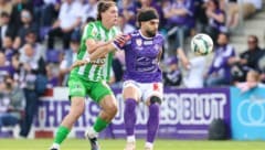 Austria-Verteidiger Robin Voisine (l.) köpfte in der Nachspielzeit zum 2:2-Ausgleich ein.