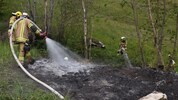 Die Feuerwehr Zell löschte den Brand innerhalb kurzer Zeit.