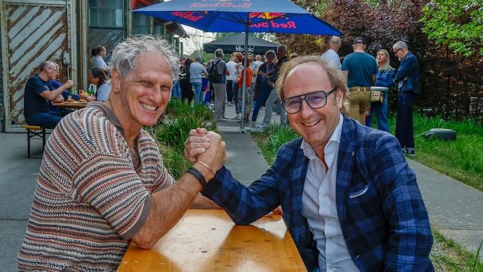 Herbert Laux mit Claro-Chef Josef Dygruber (re.).