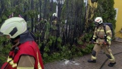 Die Feuerwehr leistete vor Ort noch Nachlöscharbeiten.