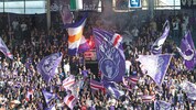 2300 Austria-Fans unterstützen Violett am Sontag in Hütteldorf.
