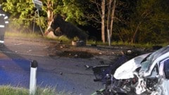 Beide Fahrzeuge wurden bei dem Unfall komplett zerstört.