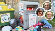 So sollte es bei den Containern nicht aussehen. Stadträtin Sima, Öpula-Boss Willheim (rechts ...