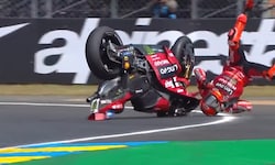 Marc Marquez flog in Le Mans heftig ab.
