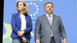 Beim Europatag-Event am Stephansplatz sprachen Meinl-Reisinger und Ludwig.