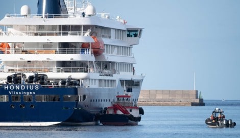 Die „Hondius“ ist im Hafen von Granadilla im Süden von Teneriffa angekommen. Für 150 Passagiere ...