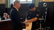 Der angeklagte Weinbauer beim Prozessfinale