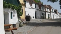 Typische Weinviertler Kellergasse in Mailberg   