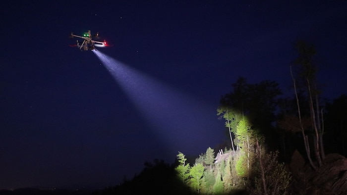 Drohnen waren in der Nacht im Einsatz.
