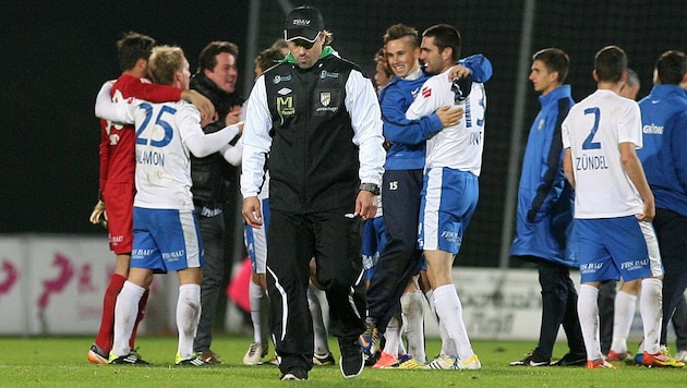 In der Saison 2012/13 vergab Lustenau neun Punkte Vorsprung auf Grödig.
