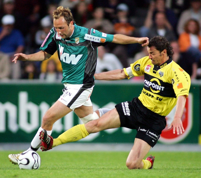 2006 verlor Lustenau in Altach in der vorletzten Runde – der Lokalrivale stieg damit erstmals ...