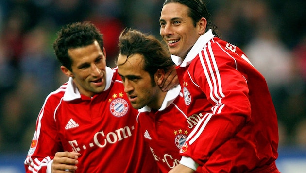 Ali Karimi (Mitte) hier mit Hasan Salihamidzic und Claudio Pizarro