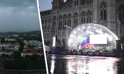 Weltuntergangsstimmung über den Dächern von Wien: Hier sorgte „Doreen“ am Montagabend erneut für ...