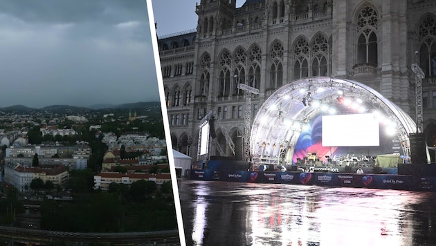 An apocalyptic atmosphere over the rooftops of Vienna: Here, “Doreen” caused another violent ...