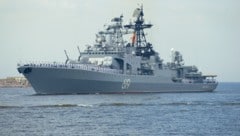 Der U-Boot-Zerstörer „Severomorsk“ ist 163 Meter lang, kann acht Torpedos gleichzeitig ...