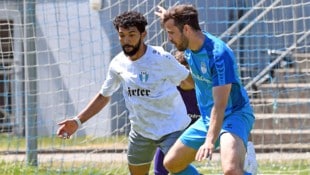 Florian Novak (re.) ließ Alonso Melo und die Friesacher in Minute 92 endgültig verzweifeln und ...