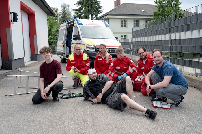 Das Team von Rotem Kreuz und Samariterbund