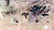 Satellitenbild der Bayan-Obo-Mine in China: Sie ist die wichtigste Förderstätte für seltene ...