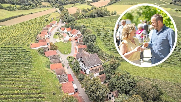 Das ist sie – die „Oagossn“ ist nicht nur die schönste Kellergasse des Jahres, sondern auch ...