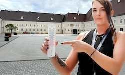 Der St. Pöltner Domplatz wird im Sommer zur Hitzeinsel, warnt Greenpeace. Die Stadt verweist auf ...